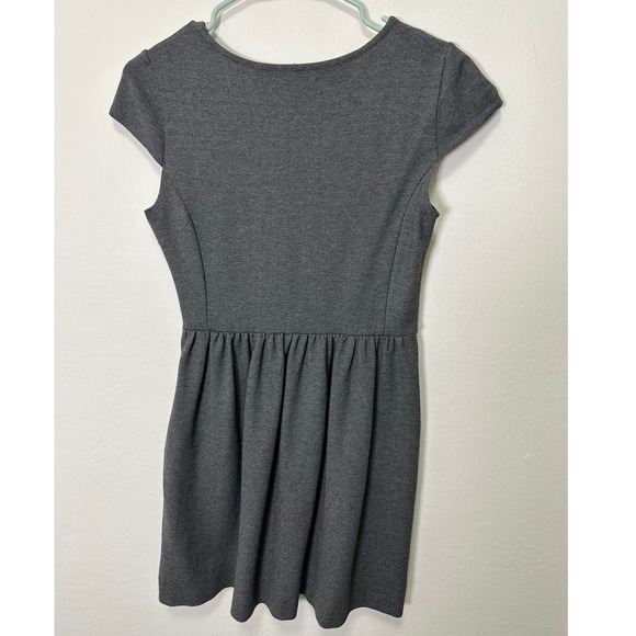 Madewell 1937 Women's Dark Gray Cap Sleeve Fit and Flare Dress Size S, Pockets - Picture 6 of 8